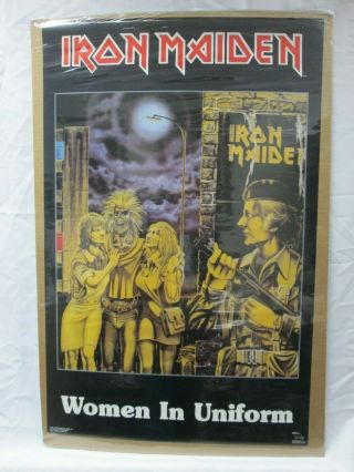 Iron Maiden Rock Vintage Poster Garage Women In Uniform 1980 Cng23