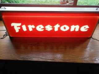 Vintage Firestone Tire Dealership Lighted Sign