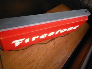Vintage Firestone Tire Dealership Lighted Sign 4