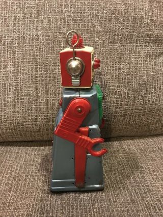 Vintage KO Japan Chief Radical Robot Space Tin Toy Robotman B/O Blue 2