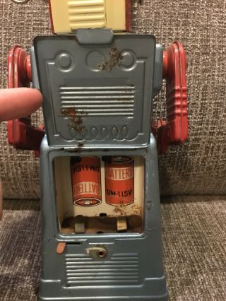 Vintage KO Japan Chief Radical Robot Space Tin Toy Robotman B/O Blue 4