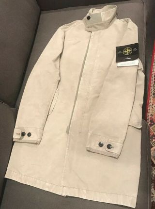 Nwt Authentic Stone Island L Beige Mac/trench Coat 70550 Rare