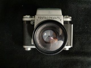 Vintage Pentacon Six Tl 35mm Camera Body And Carl Zeiss 2.  8/80 Lens