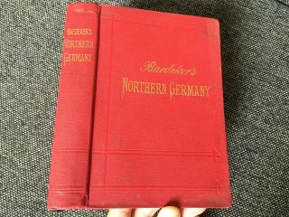 1904 Vintage Guidebook Baedeker Northern Germany Illustrated Maps In English