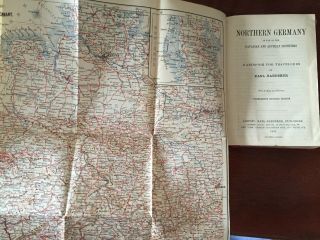 1904 Vintage Guidebook Baedeker Northern Germany Illustrated Maps in English 2