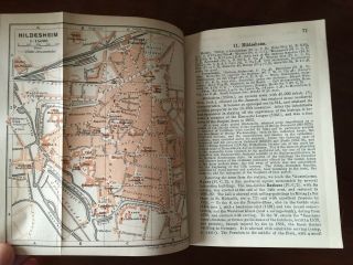 1904 Vintage Guidebook Baedeker Northern Germany Illustrated Maps in English 3