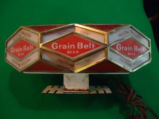 Vintage GRAIN BELT Beer Lighted Cash Register Topper Sign Light,  14 