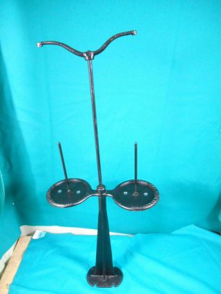 Vintage Industrial Cast Iron American Thread Co.  Double Cone Thread Stand Holder
