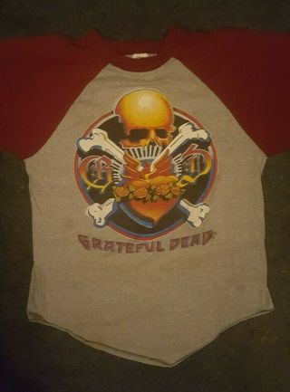 Grateful Dead Shirt T Shirt Vintage 1981 Rick Griffin Crossbones