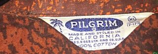 Vintage 50’s Mens PILGRIM Cabana Swim Trunks Beach SET HAWAIIAN Shirt XL BOATS 5