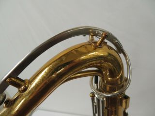 Vintage 1970 ' s Bundy Selmer Brass Tone Tenor Saxophone for Refurbishing 10