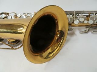 Vintage 1970 ' s Bundy Selmer Brass Tone Tenor Saxophone for Refurbishing 4
