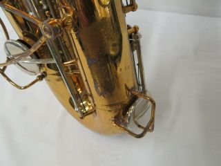 Vintage 1970 ' s Bundy Selmer Brass Tone Tenor Saxophone for Refurbishing 7
