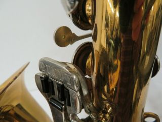 Vintage 1970 ' s Bundy Selmer Brass Tone Tenor Saxophone for Refurbishing 9