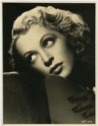 Large Vintage 1930s Striking Art Deco Glamour Photograph Lilli Palmer Otto Dyar