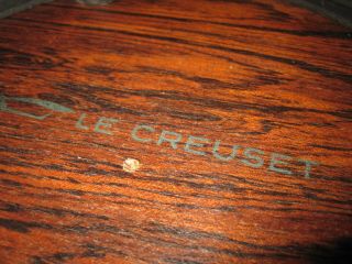 Le Creuset Cast Iron & Wood Trivet 8.  75 