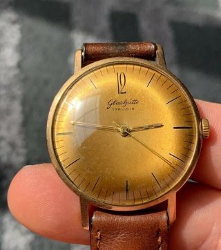 GLASHUTTE GUB Watch 17 Rubis Vintage Wristwatch Cal.  69.  1 Germany Senator Sixtys 2