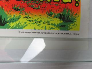 Vintage 1970 Hungry VULTURES Patience My Ass Gonna Kill Blacklight Poster NOS 4