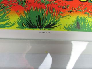 Vintage 1970 Hungry VULTURES Patience My Ass Gonna Kill Blacklight Poster NOS 5