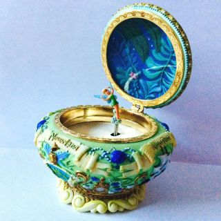 Disney Music Box Peter Pan Tinker Bell Fairy Neverland Jewelry Large Rare