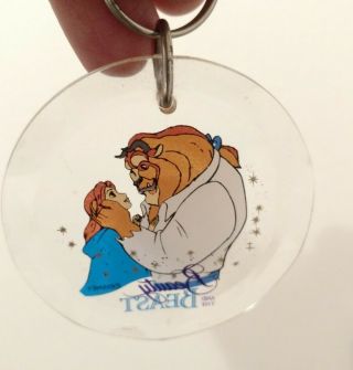 VINTAGE BEAUTY AND THE BEAST BELLE KEYCHAIN KEY RING BAG MOVIE DISNEY 2