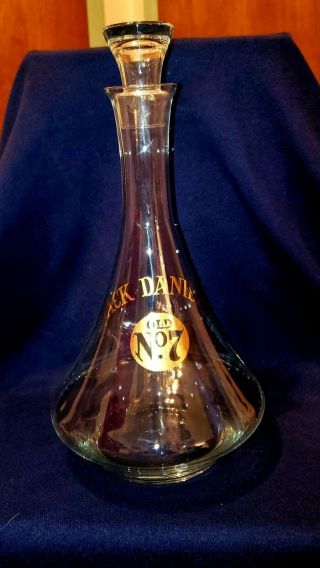 Vintage - " Jack Daniels Old No.  7 " Genie Whiskey Bottle Decanter - - W/topper - Nr
