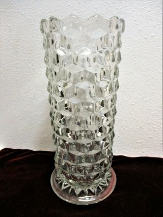 Vintage Fostoria Crystal Straight Sided Tall Celery Vase 11 ⅝” H In The American