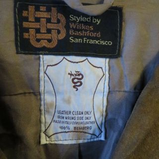 Vintage 1930s - 40 ' s Suede Leather Jacket Wilkes Bashford San Francisco Italy 2