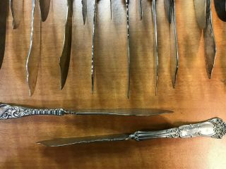 25 Pc ANTIQUE Silverplated Twisted Butter Knifes CRAFT or USE 5