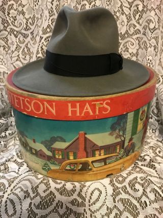 Vintage Royal Stetson Hat With Hat Box Size 7