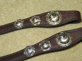 VINTAGE One Ear Western Headstall Bridle with FLASHY SILVER PLATE 8