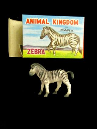 Animal Kingdom By Marx Zebra Hk 6506 Box Figure Made Taiwan