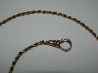 Antique Victorian Pocket Watch Clip Rope Chain 14k 10k Yellow Gold repair scrap 3