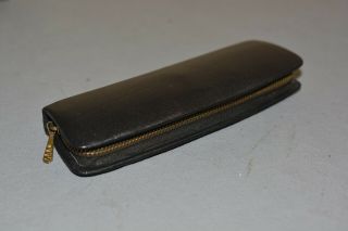 Montblanc Vintage Black Leather Pen Case Pouch For 2 Pen