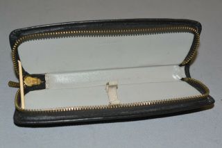 Montblanc Vintage Black Leather pen case pouch for 2 Pen 4