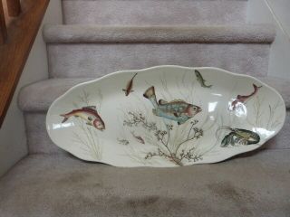 Huge Vintage Johnson Brothers Bros Fish Lobster Platter Dish 25.  75 " X11.  25 "