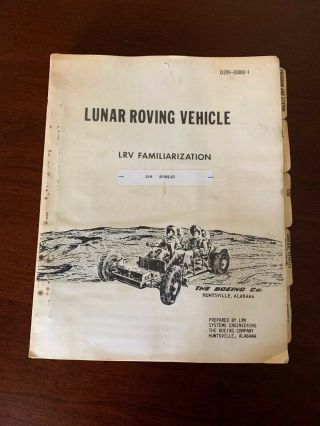 Vintage Nasa Lunar Roving Vehicle Familiarization Handbook 320 Pgs.  Boeing
