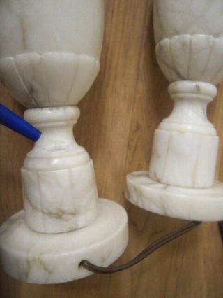 Vintage Italian Marble Alabaster Table Lamps set 5