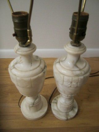 Vintage Italian Marble Alabaster Table Lamps set 8