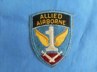 Wwii Us 1st Allied Airborne Army Cut Edged Snow Back Patch