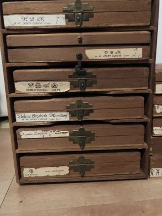 Vintage Kingsley Stamping Machine Co.  / (12) Box Set Plus Parts & Boxes Of Foil 2