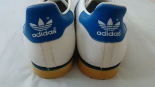 ADIDAS Rom Vintage Made In West Germany White Blue Men ' s Sneakers Shoes Size 8 5