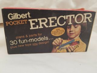 Gilbert Pocket Erector Set 1973 With Plans And Instructions Dm0497 Nos