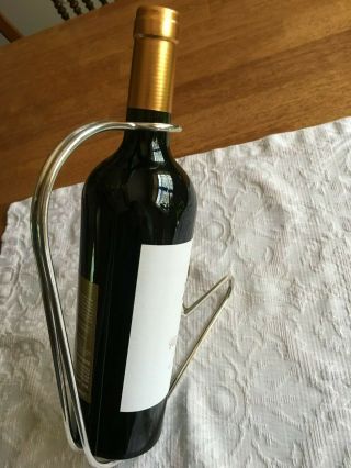 Vintage Christofle Mid Century Modern Minimalist Red Wine Cradle Bottleholder 6