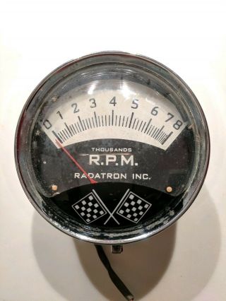 Radatron Vintage Tachometer,  8 Thousand Rpm Model 106