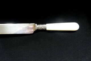 Vintage Mother of Pearl Silver Knives J.  Russell & Co Silverware & Flatware Anti 8