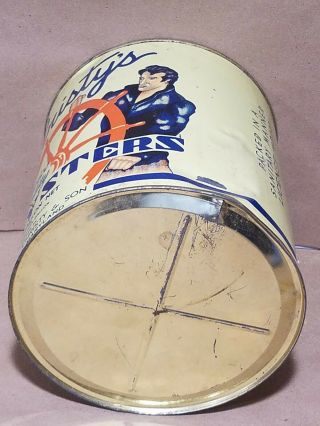 Vintage Christy ' s 1 gallon Oyster can Crisfield Maryland Oysters Tin 7