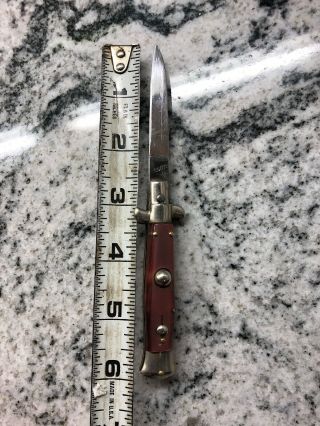 Vintage Rostfrei Red 6 Inch Mini Small Lockback Stiletto Knife C 1970 