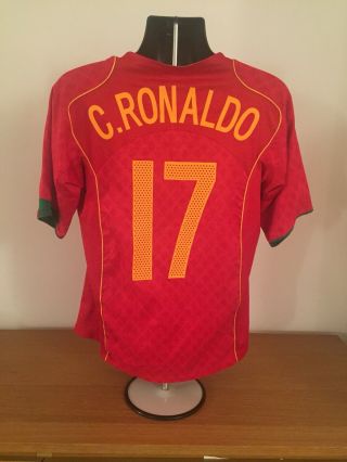 Portugal Home Shirt 2004/06 C.  Ronaldo 17 Medium Vintage Rare
