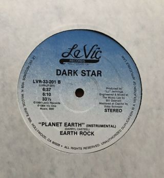 DARK STAR - Planet Earth 12” Rare Private Electro Rap Boogie LE VIC (M -) 3